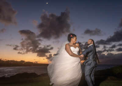 Gorgeous Landscape; Couple lit at night