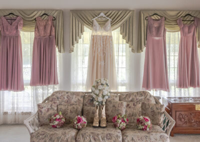 Bridesmaids Dresses at a Ranch Wedding; Premiere Wedding Venue
