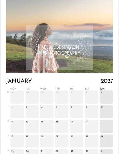 "Women in Hawai'i" 2027 Calendar Photography by Hadley Gustafson. ONE COPY ONLY.
